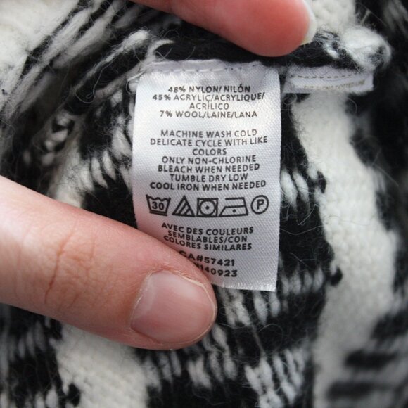 NWOT LOFT Fair Isle Poncho Sweater - Picture 6 of 6